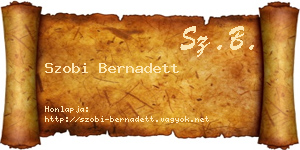 Szobi Bernadett névjegykártya
