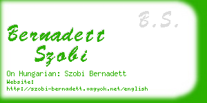 bernadett szobi business card